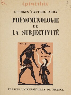 cover image of Phénoménologie de la subjectivité